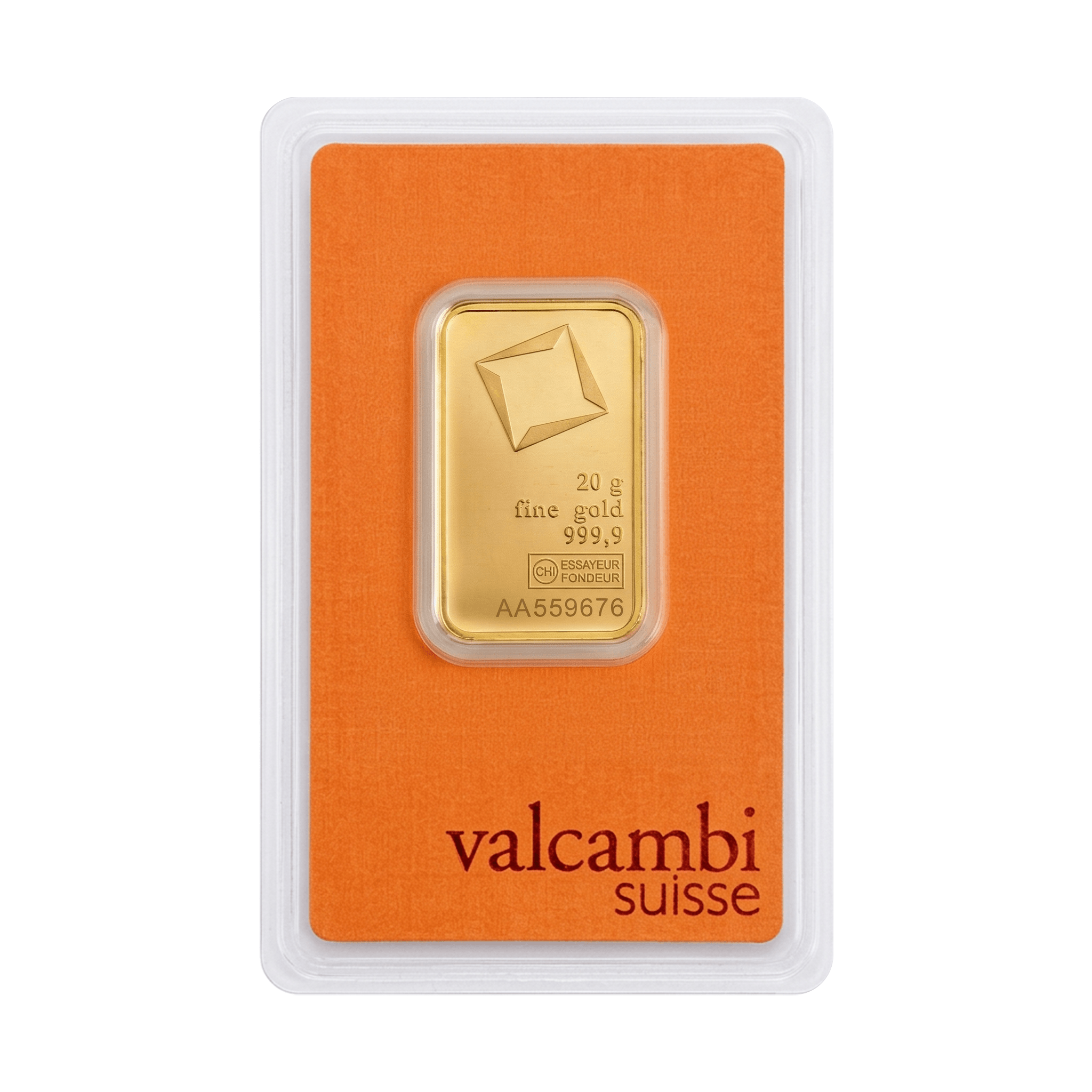 20 Gram Valcambi Swiss Gold Bar