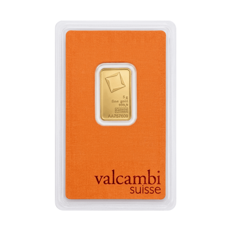 5 Gram Valcambi Swiss Gold Bar